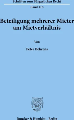 Produktbild von Beteiligung mehrerer Mieter am Mietverhältnis.
