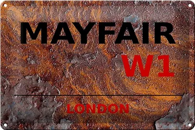 Produktbild von Blechschild London 30x20cm Mayfair W1