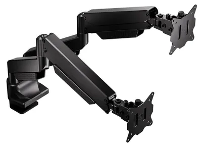 Obrázek produktu pro Držák monitoru pro 2 monitory, každý o velikosti až 42 palců a hmotnosti až 16 kg, s plynovou pružinou