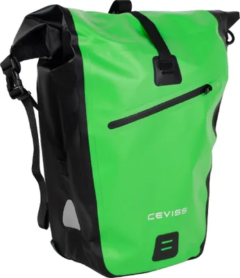 Produktbild von Fahrradtasche Packtasche 25 L Gepäckträgertasche Wasserdicht Schnellverschluss grün/schwarz