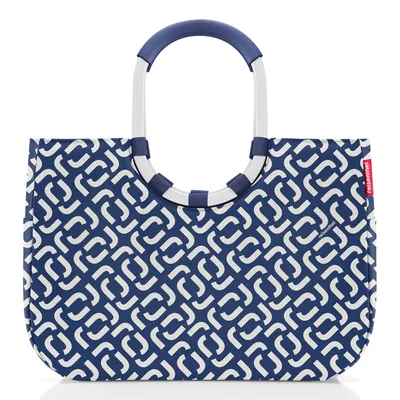 Produktbild von Reisenthel loopshopper L, Beutel, Blau, Weiß, Aluminium, Polyester, Muster, 25 l, 460 mm