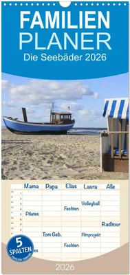Produktbild von Familienplaner 2026 - Die Seebäder 2026 mit 5 Spalten (Wandkalender, 21 x 45 cm) CALVENDO