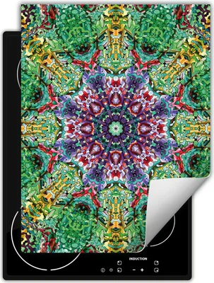 Produktbild von DarHaus Herdabdeckplatte Einteilig Küche Abdeckplatte für Glaskeramikfeld Abdeckung Induktionskochfeld Aufrollbare Matte 40x52 cm, bunt - Mosaik