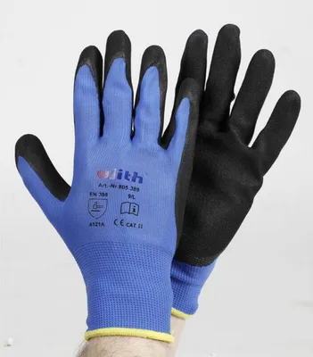 Produktbild von 12x Nitril Handschuhe Sandiert Gartenarbeit Montage Latex Schutz Mechaniker Paar
