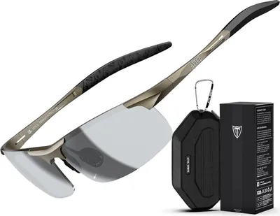 Zdjęcie produktu dla ATTCL Męskie sportowe okulary przeciwsłoneczne z polaryzacją Al-Mg Metal Frame Ultra lekkie