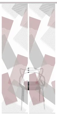 Produktbild von NAYAH Schiebegardine, halbtransparente Bambus-Optik, 260x60 cm, Graphikmotiv