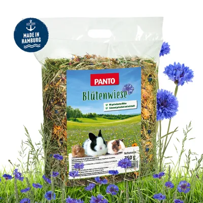 Produktbild von PANTO Blütenwiese 6 x 750g - Heu für Nager mit Blüten