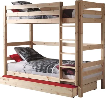 Produktbild von Etagenbett Karolina 210x105x161 Hochbett Massivholz natur