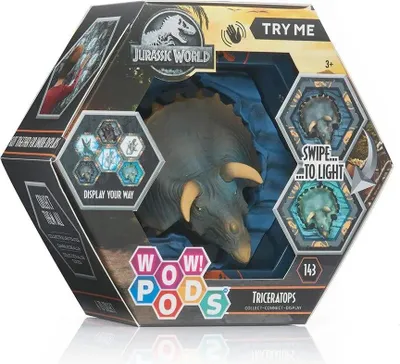 Produktbild von WOW! PODS Jurassic World Camp Kreidezeit Triceratops Light-Up Bobble-Head Figura Oficial Gefallenes Königreich WOW PODS