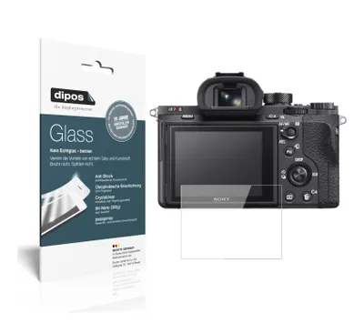 Produktbild von 2x Schutzfolie für Sony Alpha 7 III - Anti-Shock 9H Folie dipos Glass Kunststoffglas