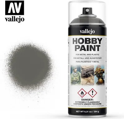 Produktbild von Vallejo 28.006, Schwarz, Grau, Sprühfarbe, Flüssigkeit, 400 ml, 1 Stück(e)