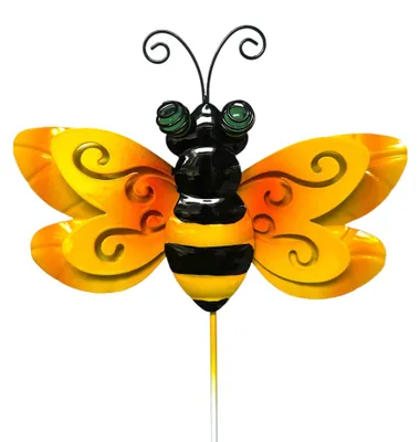 Produktbild von Gartenstecker Biene 78cm | Gartendekoration Blumenstecker Biene