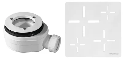Produktbild von Gelco Duschwannen Siphon, Durch. 90mm, DN40, Weiß Abdeckung