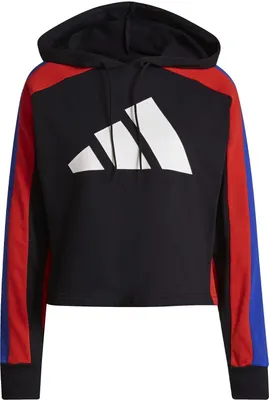Produktbild von adidas Jogginganzug Damen aus 70% Baumwolle mit Kapuze, Farbe:Weinrot, Größe:M