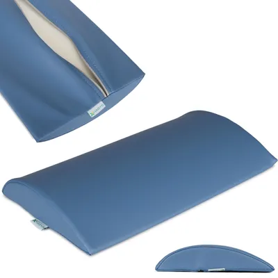 Obrázek produktu pro Habys bederní válec na krk, polohovací válec, polštářek na krk, válec na krk | pro masáže a terapii, kolenní půlválec, 40x25x5cm | tvrdá modrá