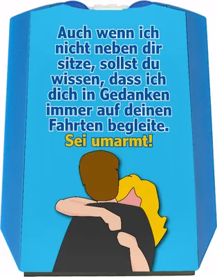 Produktbild von Sei umarmt! Parkscheibe mit Spruch In Gedanken immer bei dir