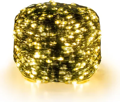 Produktbild von LED Kupferdraht Lichterkette 100m 1000 LEDs Lichterketten mit 8 modi Stecker Drahtlichterkette IP44 Weihnachtslichterkette Innen Deko, Warmweiß CEEDIR