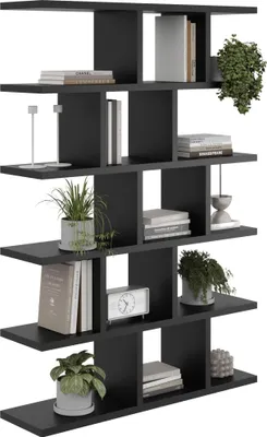 Immagine prodotto di Scaffale a muro Scaffale a muro nero - Libreria a muro moderna per il soggiorno Ufficio Camera dei bambini 100 cm Scaffale moderno in stile scandinavo