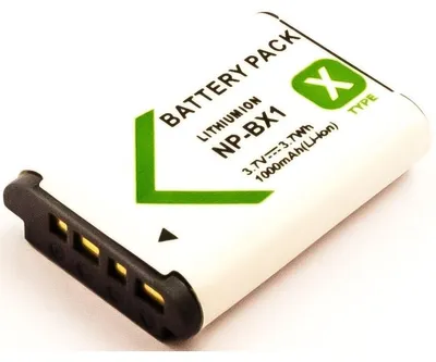 Produktbild von Akku für Sony DSC-HX99 Li-Ion 3,6 Volt 1000 mAh schwarz