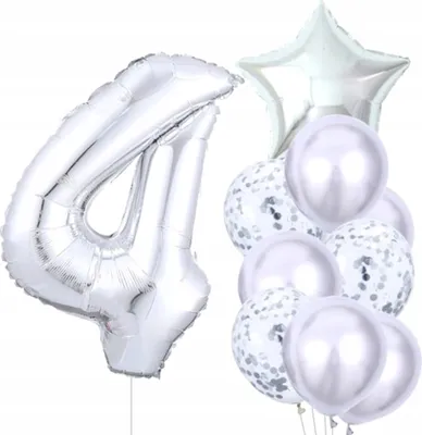 Produktbild von Luftballons Set - Silber Dekoration - Kreative Ballonzauber - Helium Effekt - Party Spaß - Nummernballons - Festliche Atmosphäre
