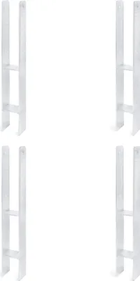 Zdjęcie produktu dla Alberts 4 x wsporniki słupków H, 71x600 mm, grubość materiału 5 mm, głębokość 60 mm, ocynkowane ogniowo