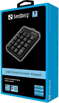 Image de Clavier numérique filaire USB SANDBERG