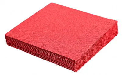 Produktbild von 80x Servietten 33 x 33 cm 1/4 -Falz 3-lagig rot