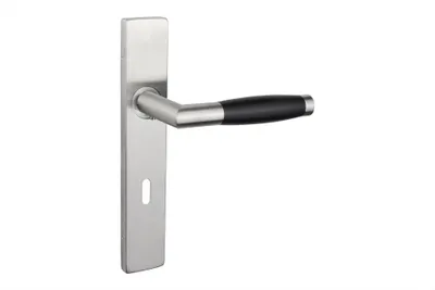 Produktbild von Lavuzo Türgriff Ascoli aus Edelstahl mit rechteckigem Schild SL72 - Pro Set