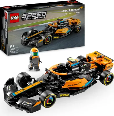 Produktbild von LEGO Speed Champions McLaren Formel 1 Rennwagen 2023, Spielzeug für Kinder ab 9 Jahren, Jungen und Mädchen, die gerne selbstständig spielen, baubares Fahrzeugmodell, Kinderzimmer-Dekoration 76919