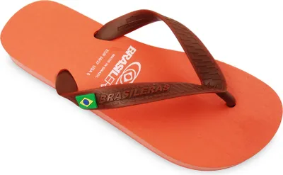 Zdjęcie produktu dla BRASILERAS – sandały na palce dla mężczyzn i kobiet, z antypoślizgową podeszwą, wygodne buty na plażę/basen/miasto, kolor pomarańczowy/brązowy, rozmiar 40/41 EU – UBCCBNL