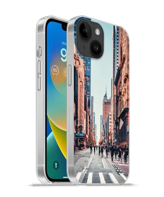 Produktbild von MuchoWow® Handyhülle Schutzhülle Hülle für Apple iPhone 14 - Softcase Veteranenparade in New York Silikon Softcase Handy Hülle - Mobiltelefonhülle