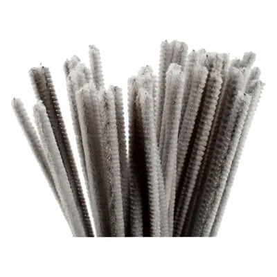 Produktbild von Chenille grau, 30 cm, 50 Stück