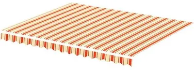 Immagine prodotto di Tenda da sole 3x2,5 m - in poliestere resistente ai raggi UV e idrorepellente - a righe gialle e arancioni