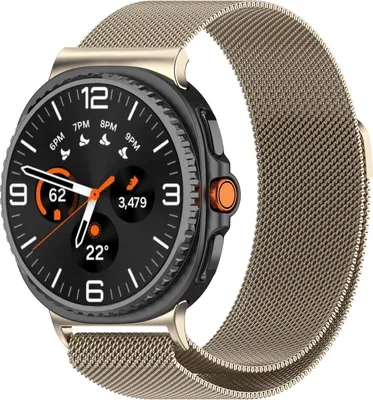 Immagine prodotto di Cinturino in maglia metallica Milanese con chiusura magnetica per Samsung Galaxy Watch 8 / 8 Classic, colore beige