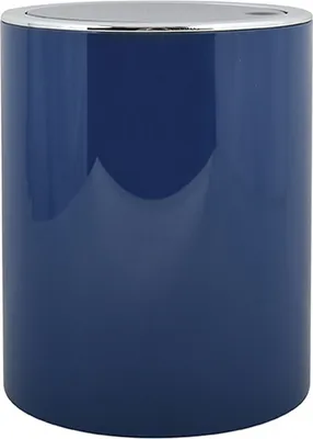 Produktbild von MSV Bad Serie "ASPEN" Design Kosmetikeimer Bad Treteimer Schwingdeckeleimer Abfallbehälter mit Schwingdeckel 6 Liter (ØxH): ca. 18,5 x 26 cm Pastell Dunkelblau