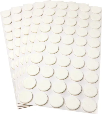 Produktbild von Adsamm® | 250 x selbstklebende Filzgleiter / Weiß / Ø 22 mm / rund / Möbelgleiter aus Filz mit 3.5 mm Stärke