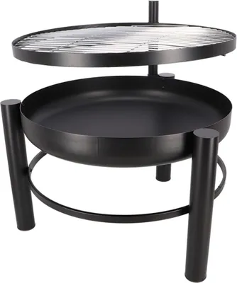 Produktbild von Rivanto® Feuerschale mit Grill L 66 x T 78 x H 69 cm Feuerstelle mit Grillrost Lagerfeuer
