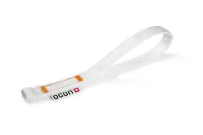 Image de Boucle d'assurageDyn 15 mm 20 cm, lot de 5, sangle d'assurage, unisexe - Ocun, couleur : blanc / orange