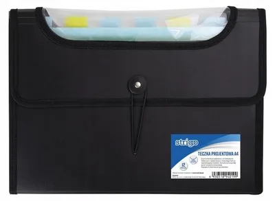 Produktbild von Strigo Aktenordner mit 12 Trennblättern Schwarz A4