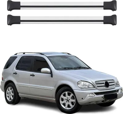 Produktbild von Dachträger Grundtäger für Mercedes ML Klasse W163 1998-2005 75kg Alu Silber 2tlg