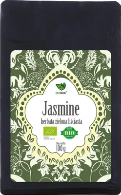 HERBATA ZIELONA LIŚCIASTA JAŚMINOWA BIO 100 g - ECOBLIK
