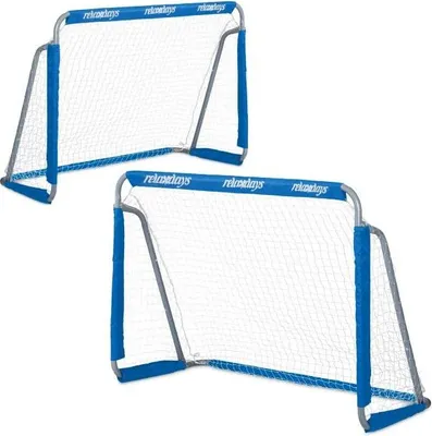 Produktbild von 2er Set Fußballtore für Kinder und Erwachsene, für Garten, Blau, robustes Netz, einfache Montage