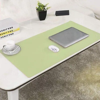 Image de Sous-main - Tapis pour clavier et souris - Protection de bureau - Antidérapant des deux côtés - 90 x 55 cm - Vert
