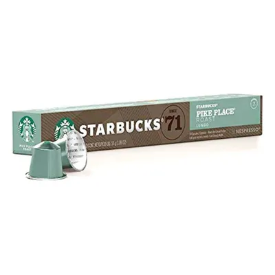 Produktbild von Starbucks Nespresso Kapseln Pike Place Roast – 10 Stück – Aromatischer Kaffee, mittlere Röstung