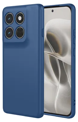 Productafbeelding van MobyDefend Hoesje - Geschikt voor Motorola Edge 70 Pro - Matte Siliconen Backcover - Blauw
