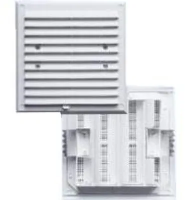 Produktbild von Lüftungsgitter mit Lamellen und Netz 175*215mm weiß - KRA 074 BI