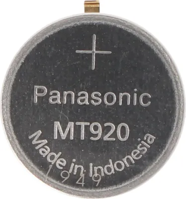 Produktbild von Panasonic Citizen Kondensator Akku 295-40, 295-56, 295-5600, MT920 ideal passend für Citizen Kaliber E767M, Solar Uhren, mit Lötfahne, 1,5V