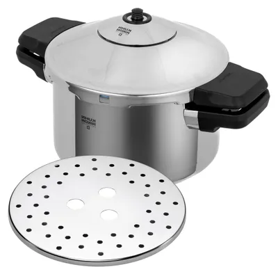 Produktbild von Schnellkochtopf/Dampfkochtopf Inox mit Seitengriff, induktionsgeeignet, Edelstahl, Silber, 4 Liter/24 cm