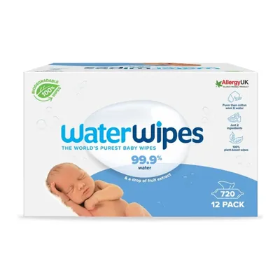 Produktbild von Waterwipes Baby Wipes Organic - 12 X 60 Pieces - 720 Wipes