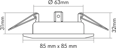 Obrázek produktu pro Stropní vestavné bodové svítidlo LB22 D 3830 Q kartácovaný nikl 50W 1760110900